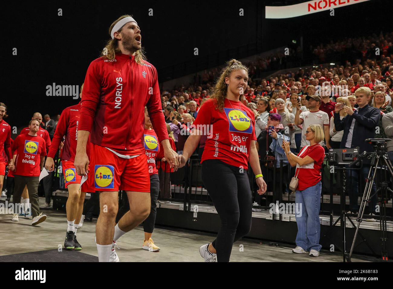 Copenhagen, Denmark. 12th Oct, 2022. Mikkel Hansen (24) of Denmark seen