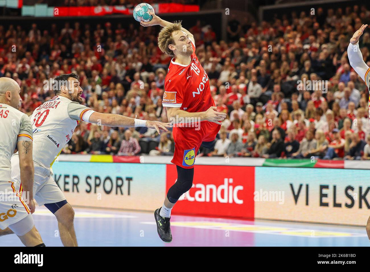 Copenhagen, Denmark. 12th Oct, 2022. Mathias Gidsel (19) of Denmark