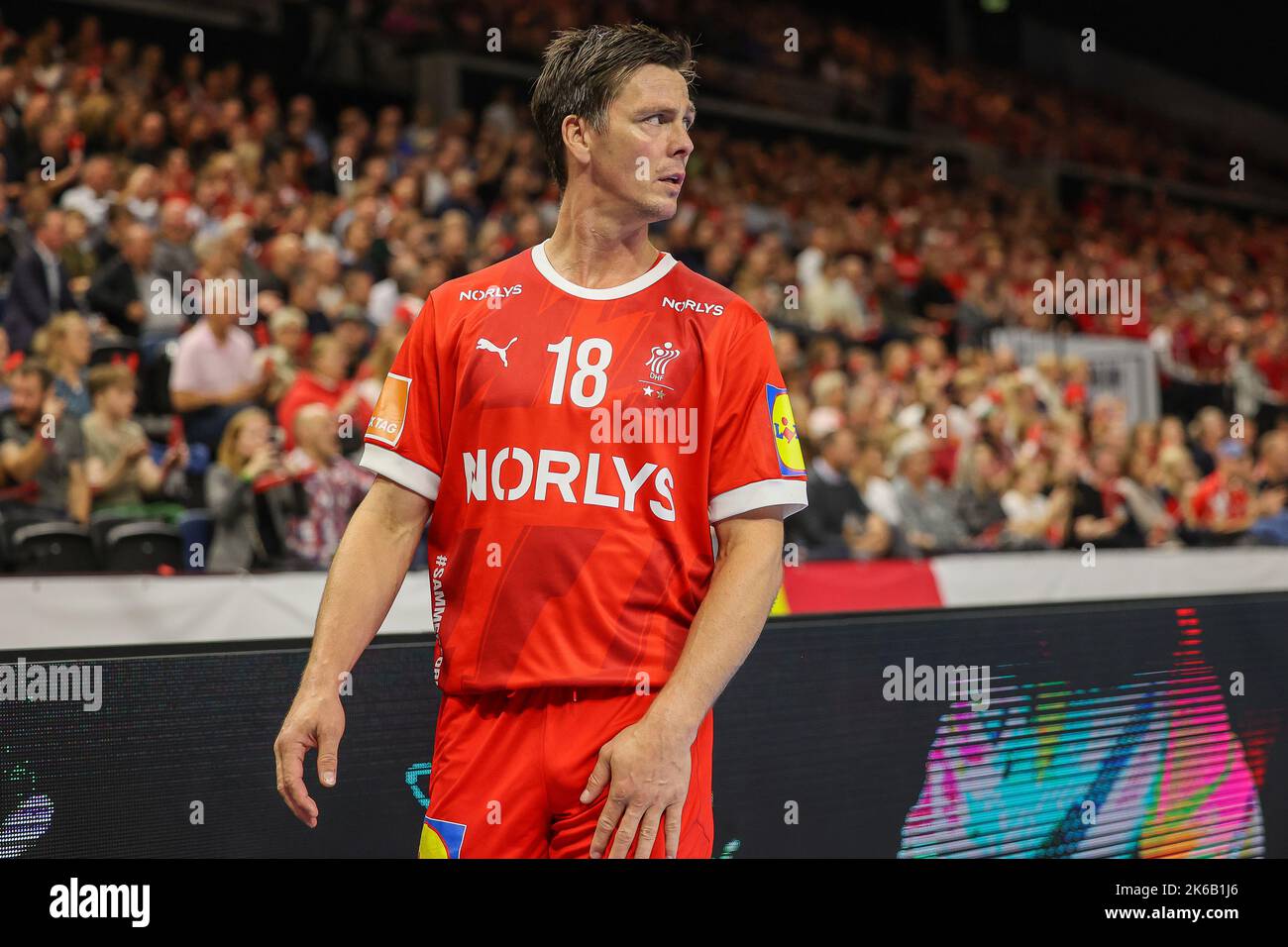 Copenhagen, Denmark. 12th Oct, 2022. Hans Lindberg (18) of Denmark seen