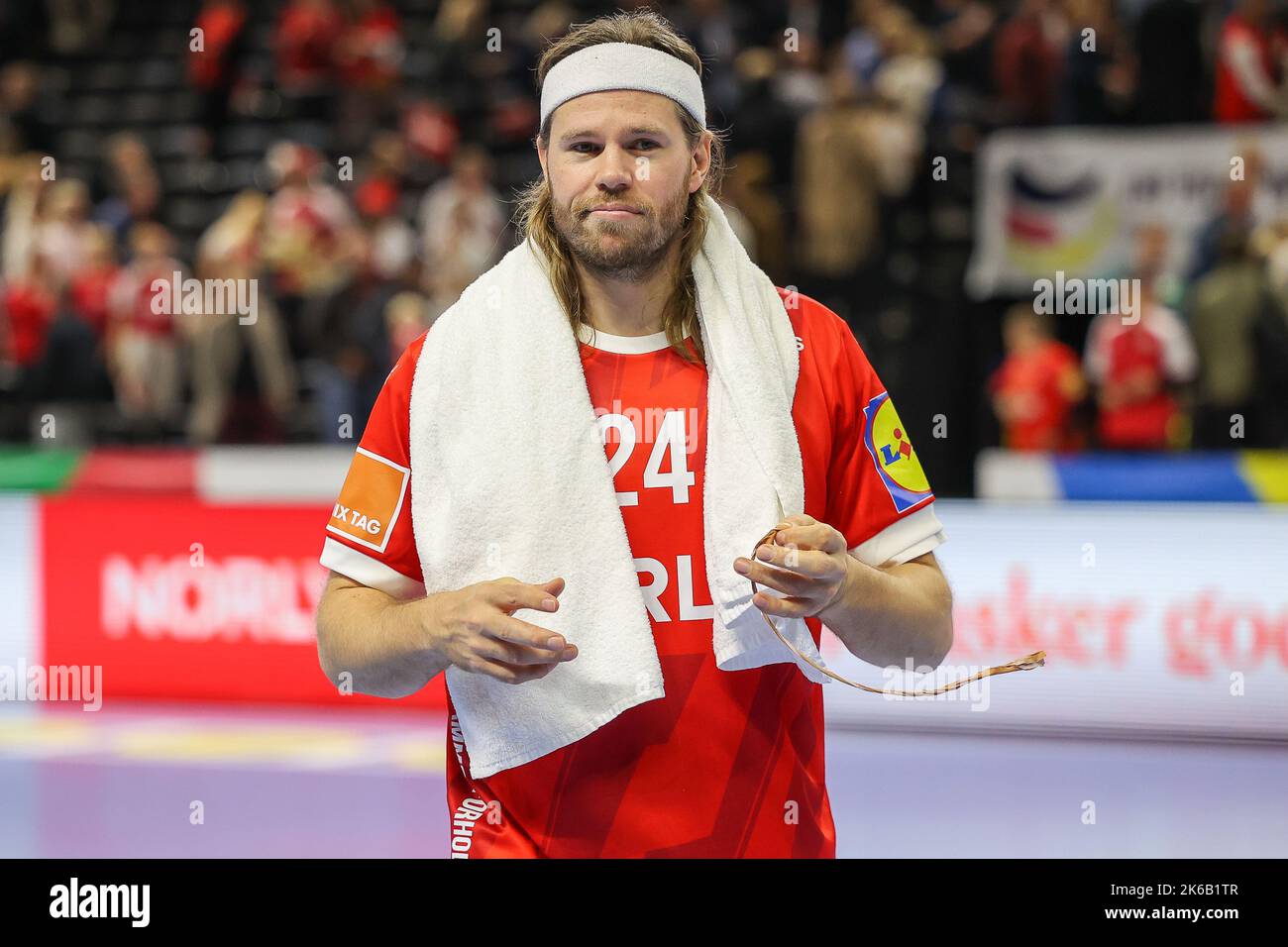 Copenhagen, Denmark. 12th Oct, 2022. Mikkel Hansen (24) of Denmark seen