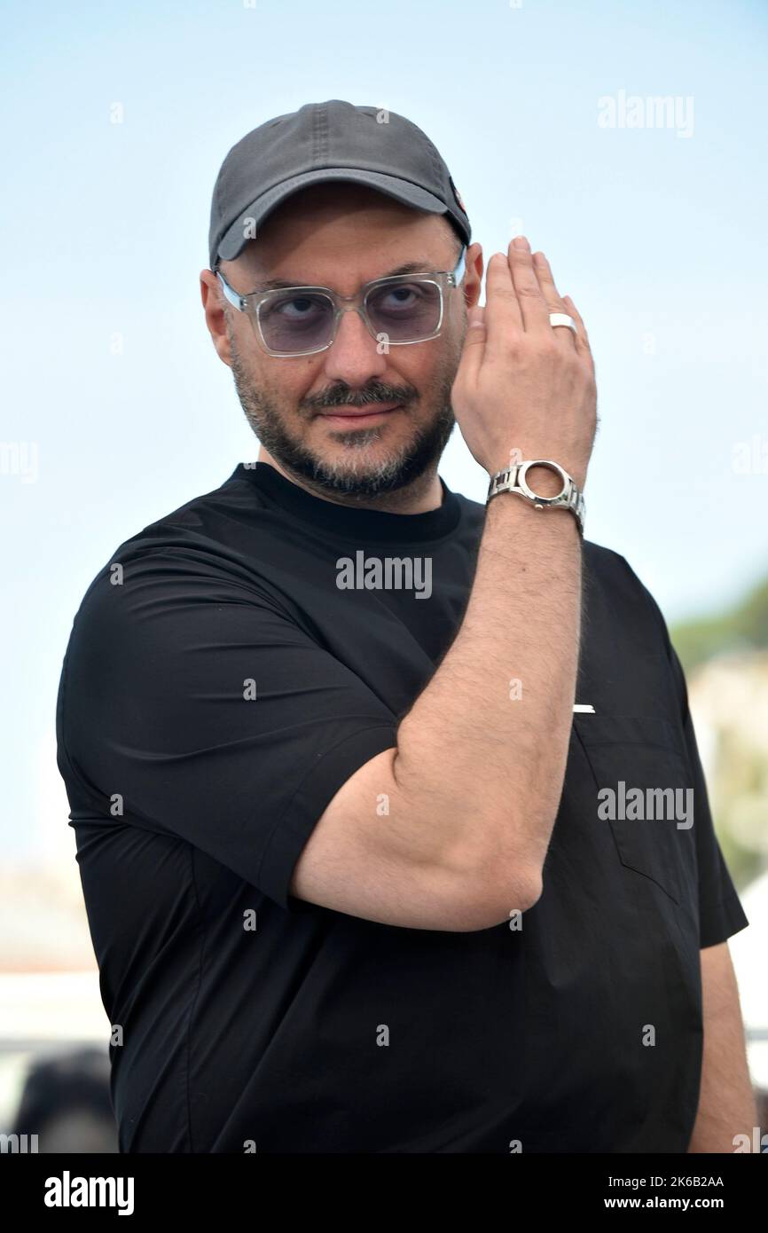 Russian filmmaker Kirill Serebrennikov posing during the photocall of the film “Tchaikovsky's Wife” on the occasion of the Cannes Film Festival on May Stock Photo