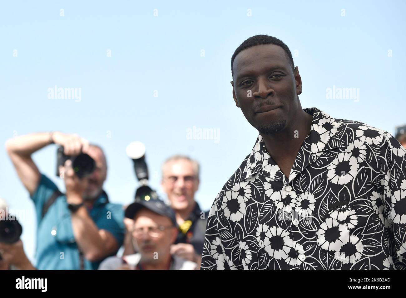 Actor Omar Sy posing during the photocall of the film “ Father and Soldier” (French “Tirailleurs”) on the occasion of the Cannes Film Festival on May Stock Photo