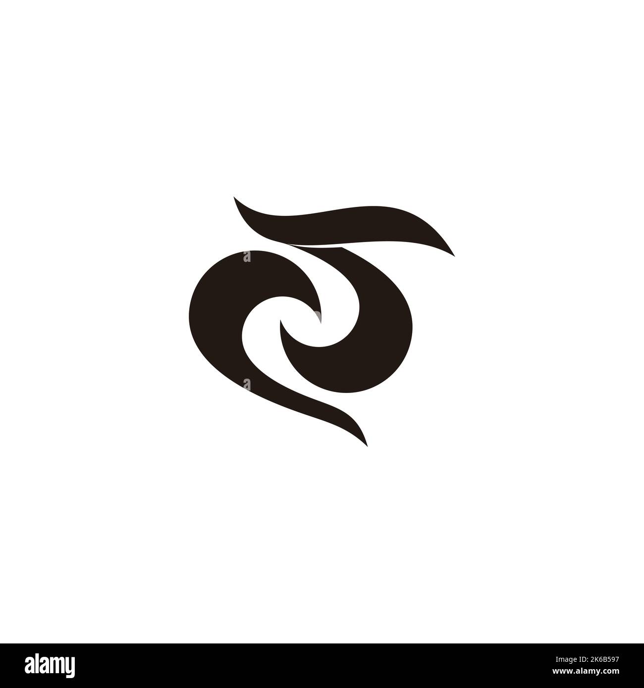 letter s curves motion ribbon logo vector Stock Vector