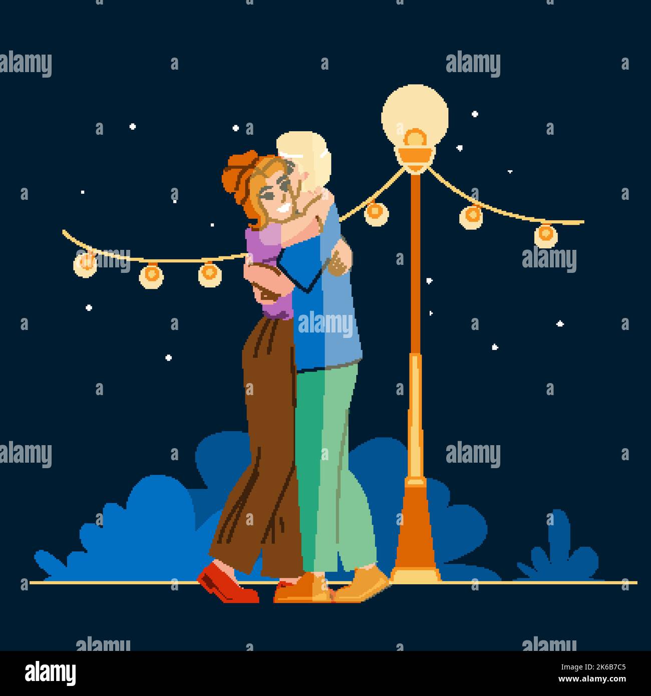 couple night vector Stock Vector