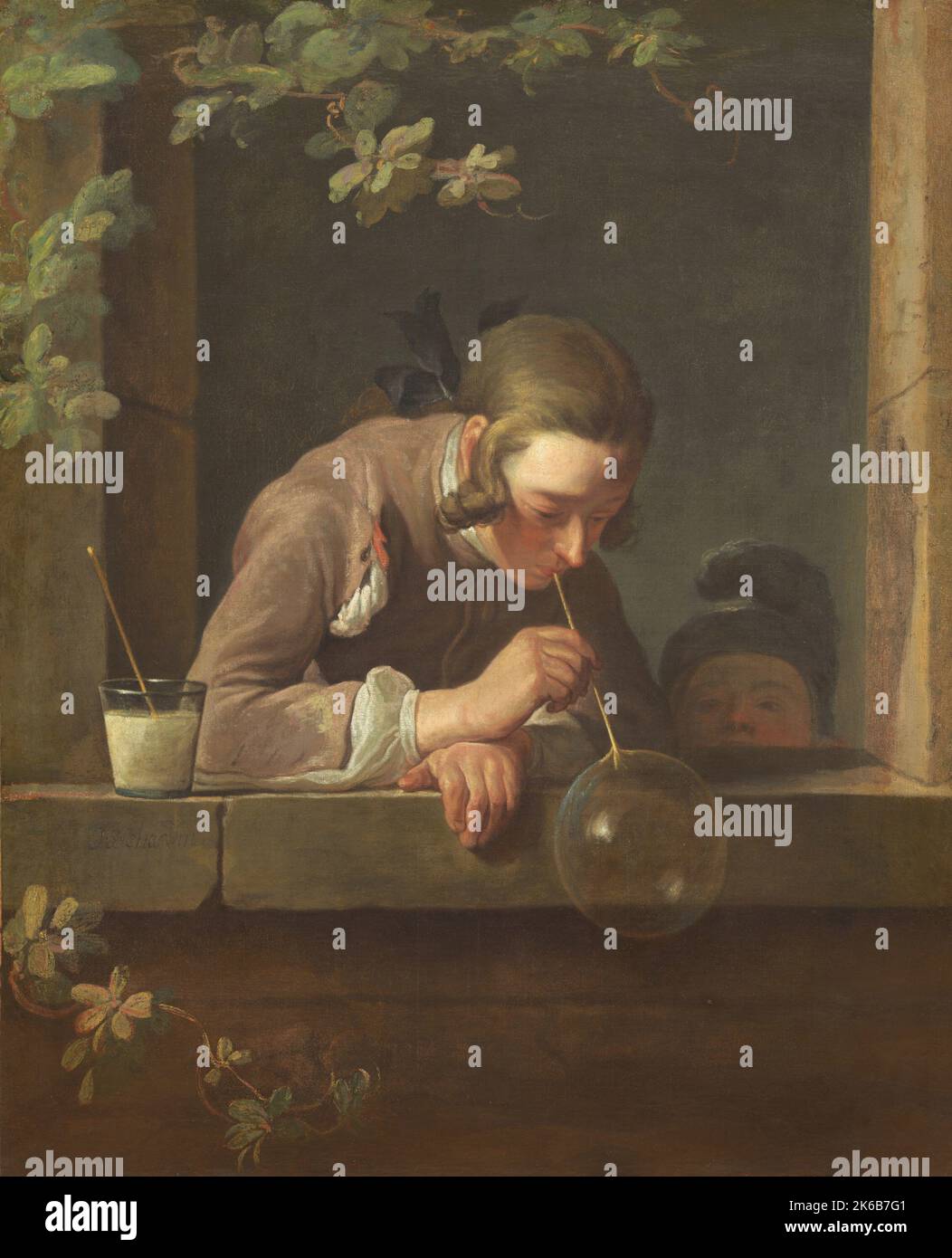 Jean Siméon Chardin Soap Bubbles probably 1733/1734 Stock Photo Alamy