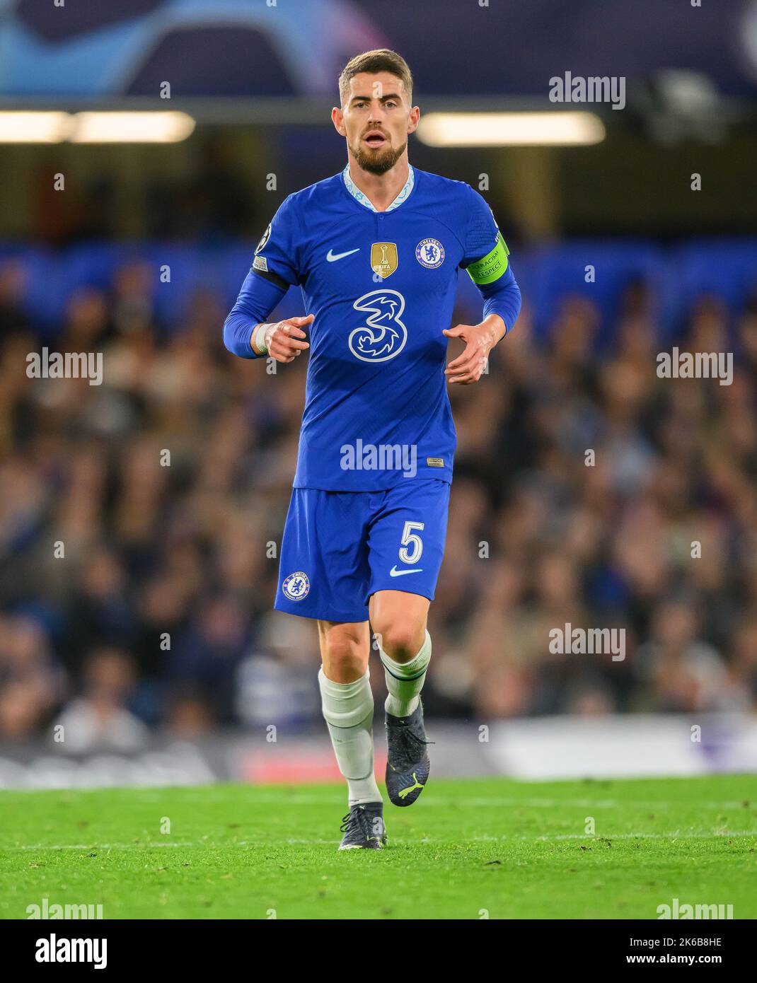 05 Oct 2022 - Chelsea v AC Milan - UEFA Champions League - Group E - Stamford Bridge  Chelsea's Jorginho during the UEFA Champions League Group E match at Stamford Bridge, London. Picture : Mark Pain / Alamy Live News Stock Photo