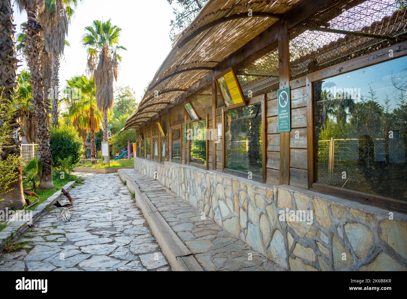 Antalya, Turkey September 23, 2022 Animals in the small zoo in