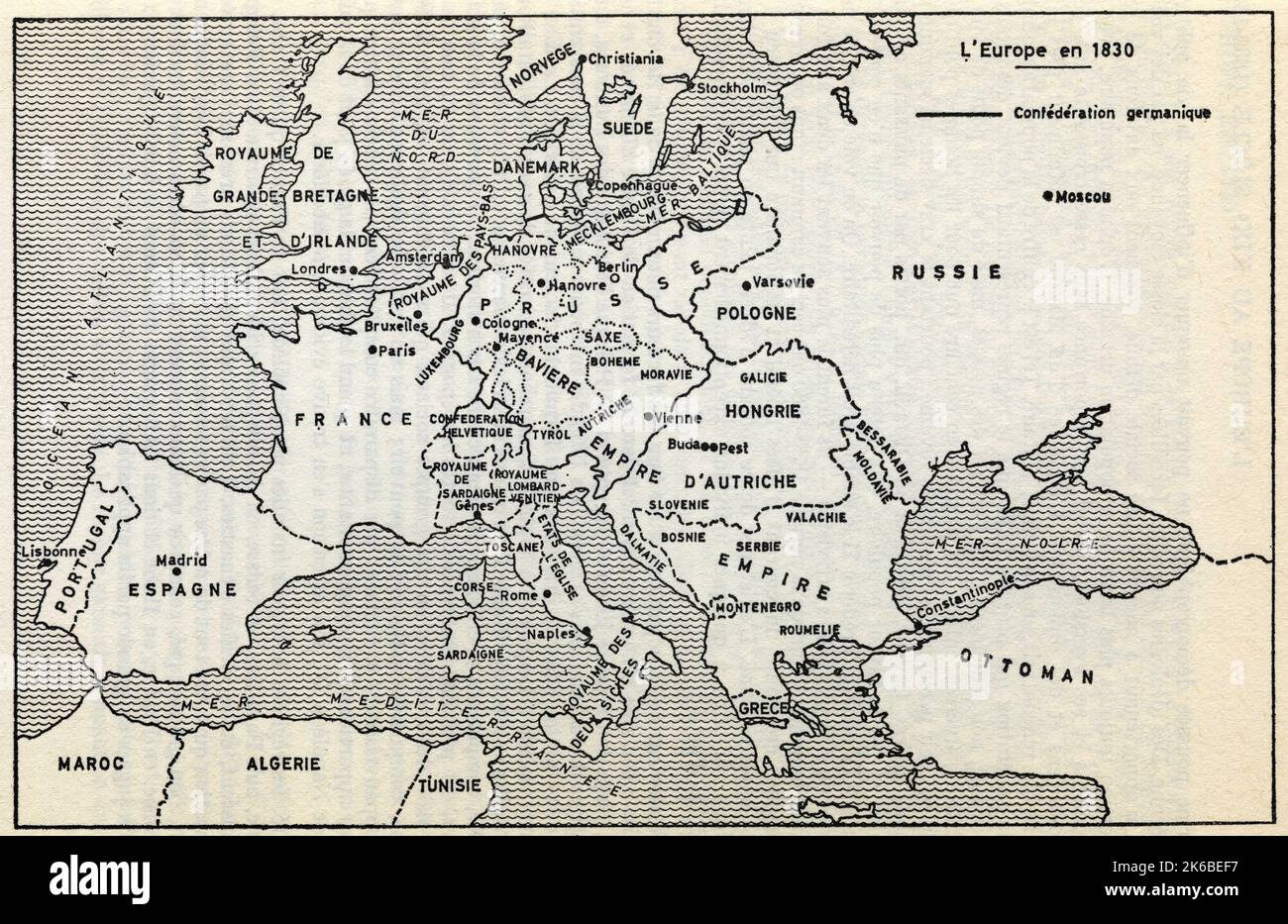 L'EUROPE EN 1830 Stock Photo