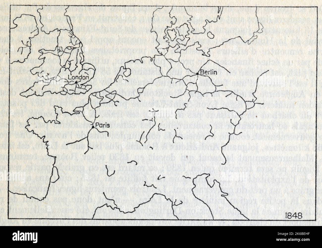 LES CHEMINS DE FER EN EUROPE EN 1848 Stock Photo Alamy