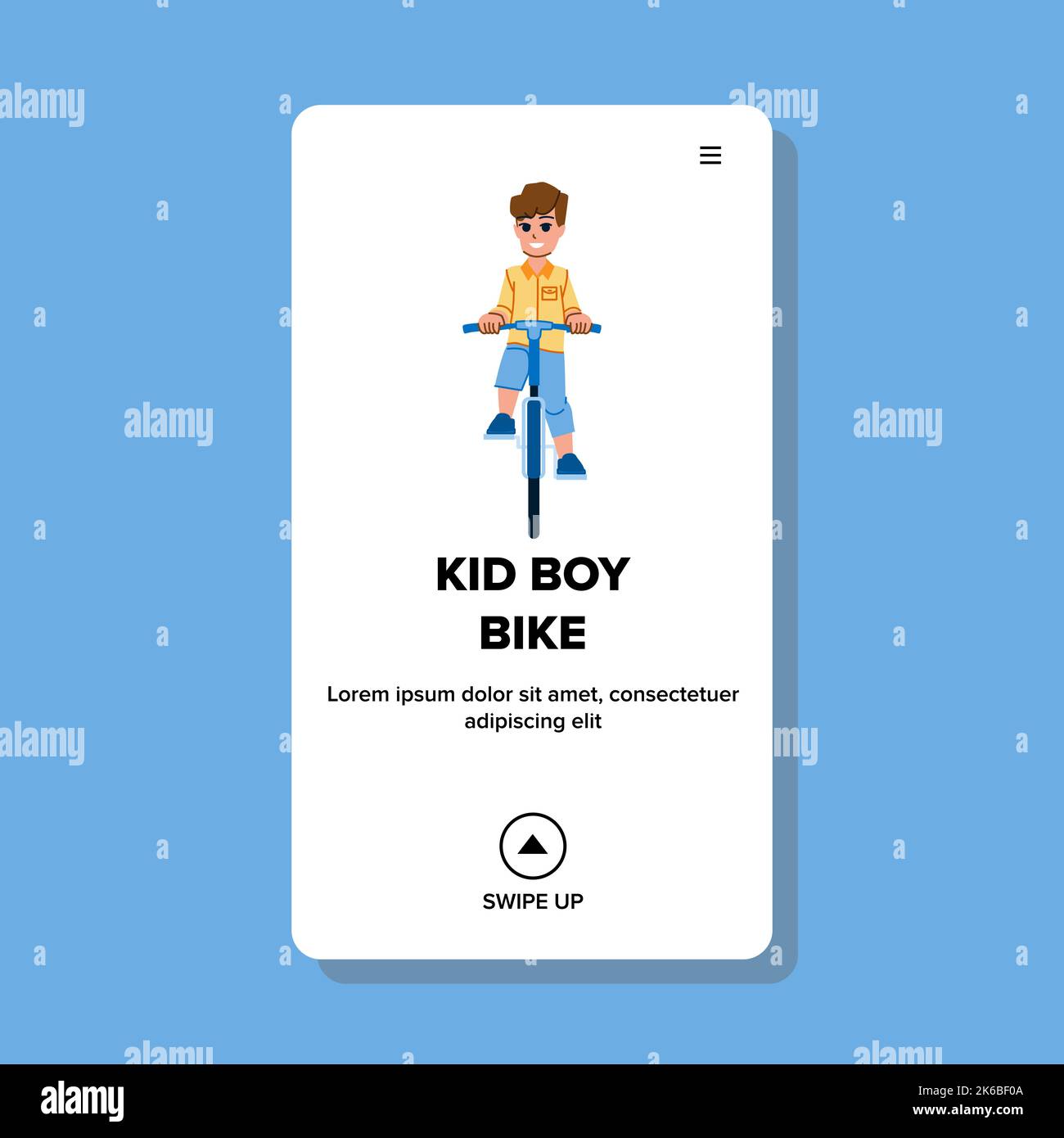 kid boy bike vector Stock Vector Image & Art - Alamy