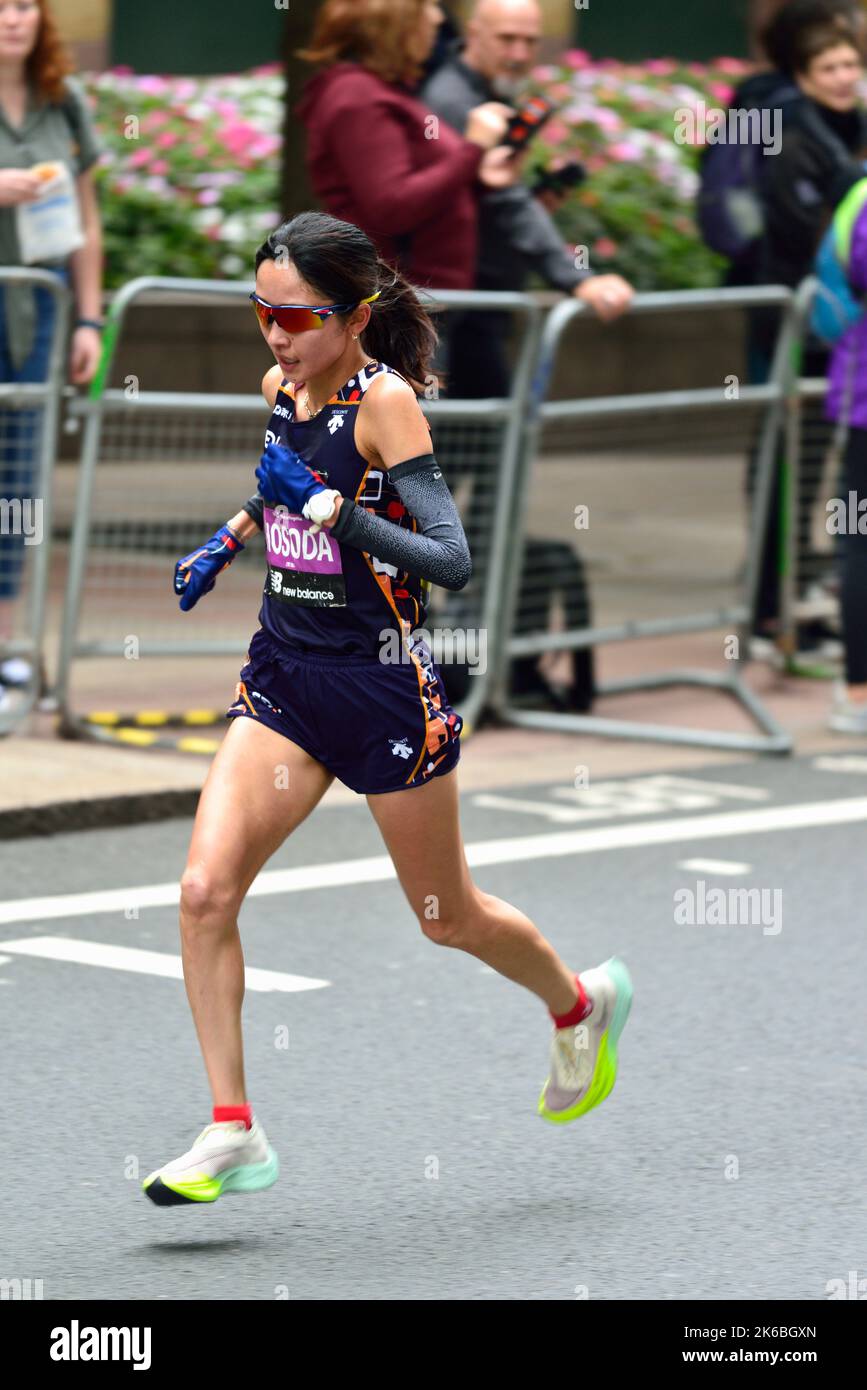 Japan's Ai Hosoda, Women's Elite race, TCS London Marathon, London, United Kingdom Stock Photo