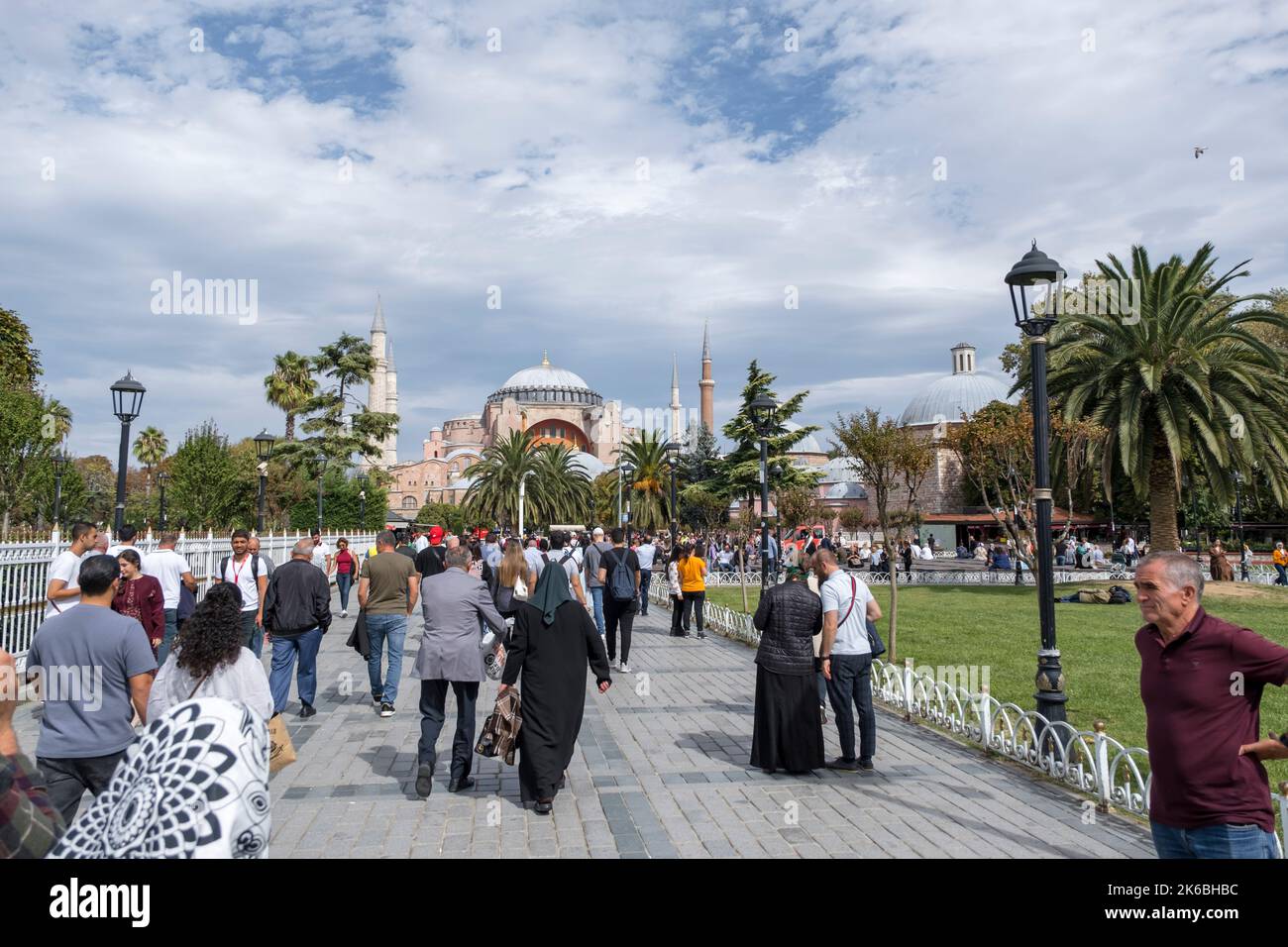 Istanbul, Turkey - 27 -09-2022 : People walking from Sultanahmet Square ...