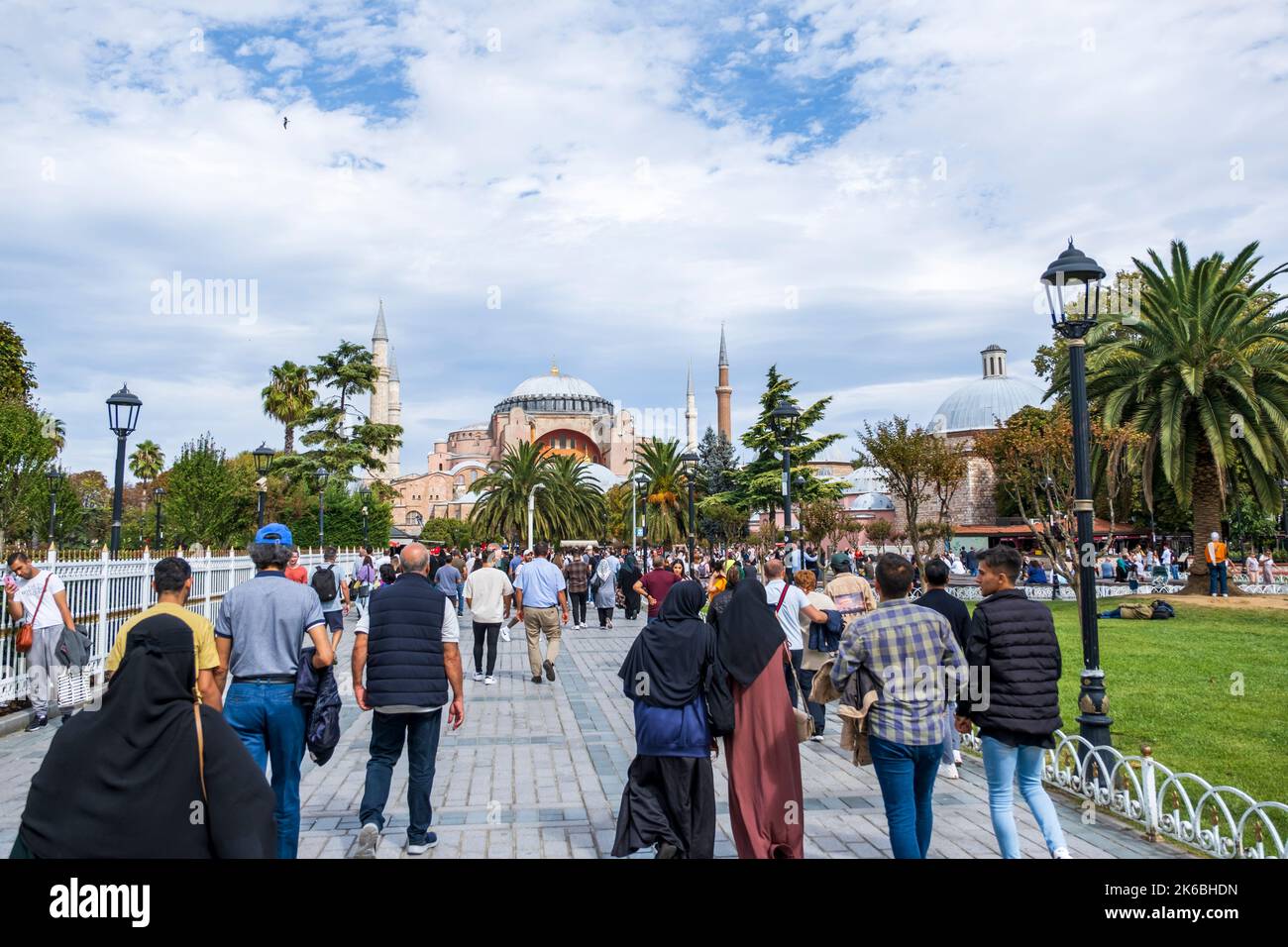 Istanbul, Turkey - 27 -09-2022 : People walking from Sultanahmet Square ...