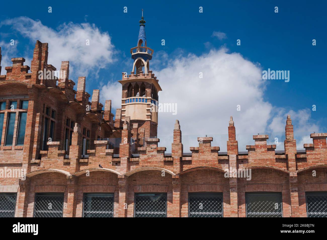 Caixaforum Barcelona in the ancient Casaramona textile factory designed by Puig i Cadafalch, Sants-Montjuic district, Catalonia, Spain. Stock Photo