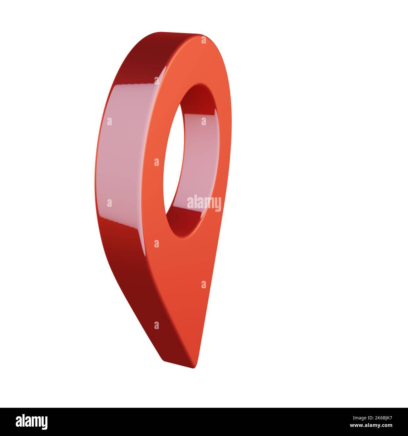 Red location tag. Pin 3d red Stock Photo Alamy