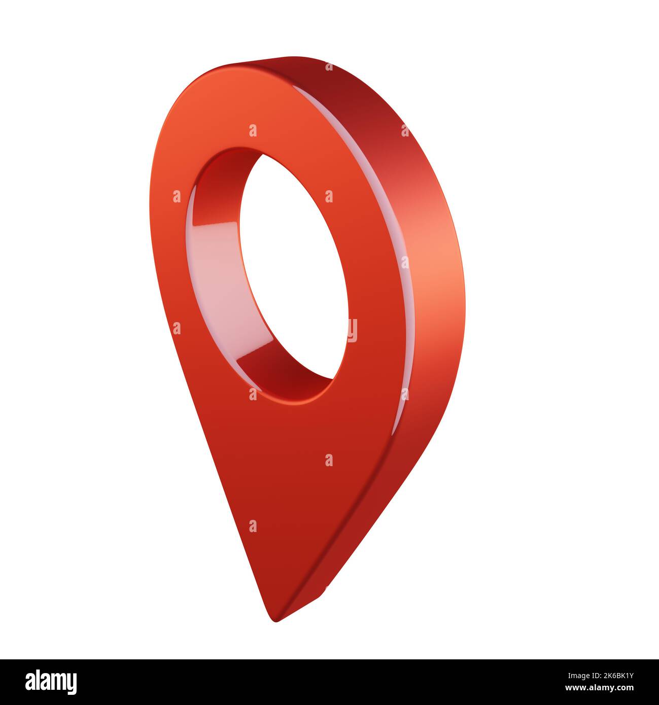 Red location tag. Pin 3d red Stock Photo Alamy
