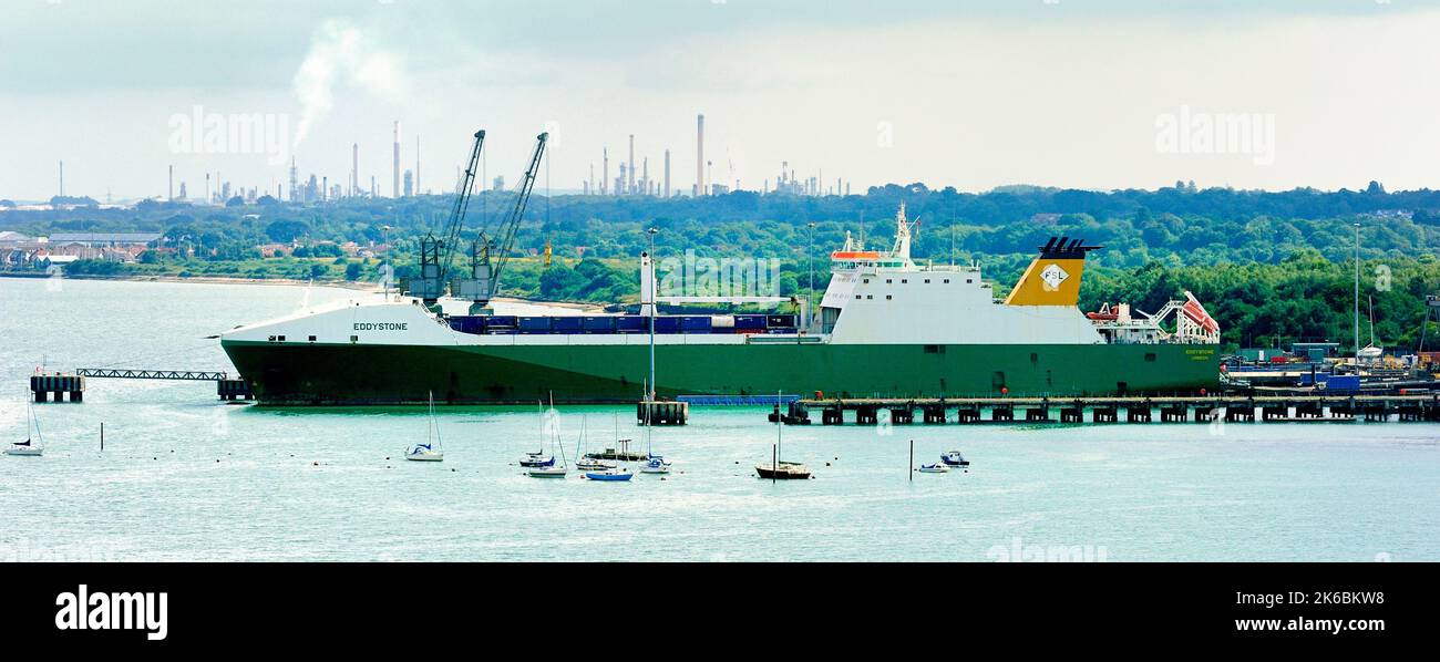 Southampton, England 3rd August 2021Eddystone cargo ship in the Port