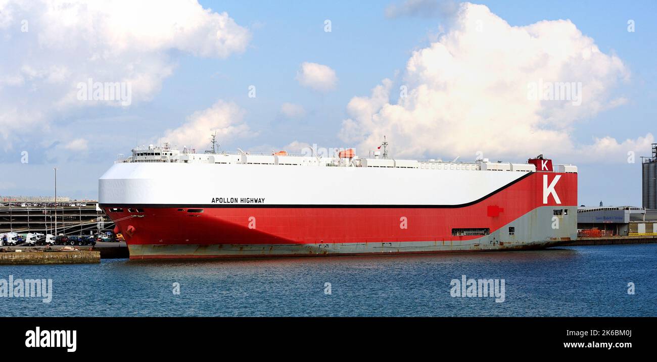 Southampton, England 3rd August 2021Car transporter Apollon Highway