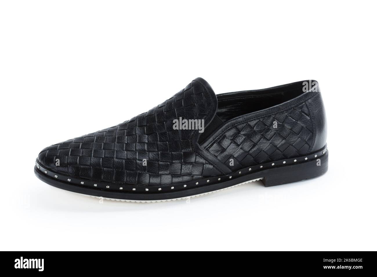 Casual male leather shoes isolated on white background Stock Photo - Alamy
