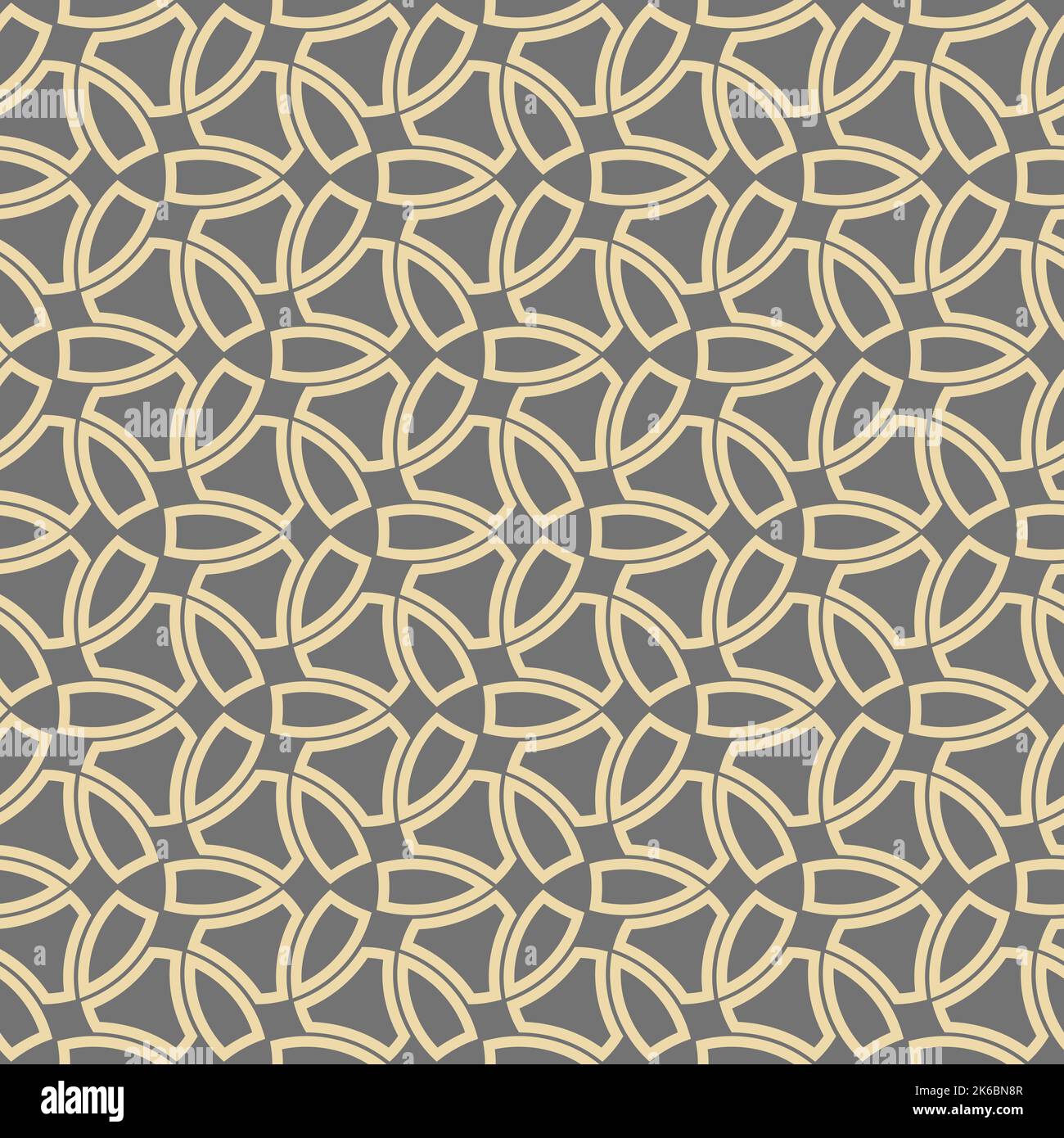 Seamless golden ornament in arabian style. Geometric abstract ...