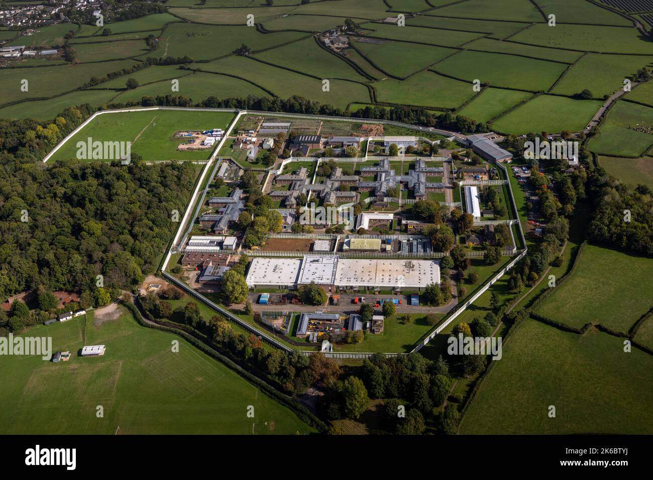 Aerial Photograph Of The Mens Prison Channings Wood 2 Miles South West