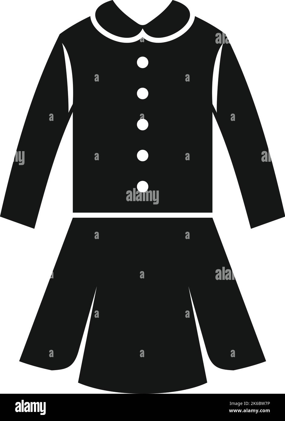 Suit dress icon simple vector. Fashion back. School uniform Stock