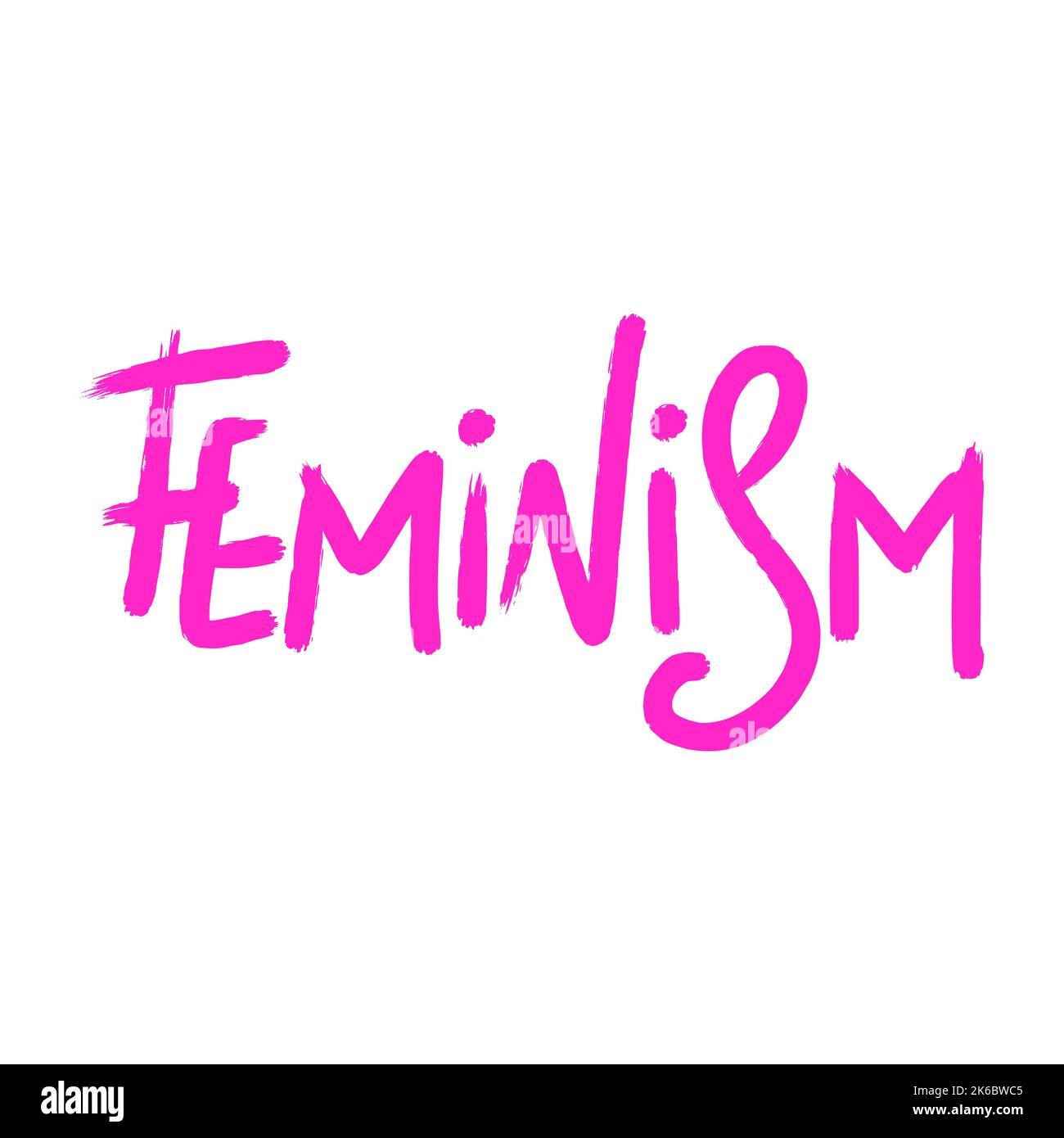 Feminism pink neon handwritten inscription Stock Vector Image & Art Alamy