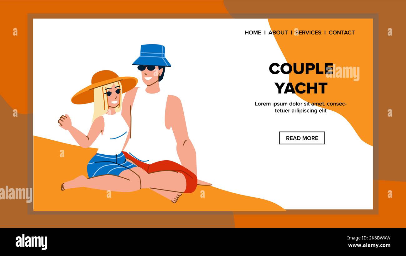 couple yacht vector Stock Vector