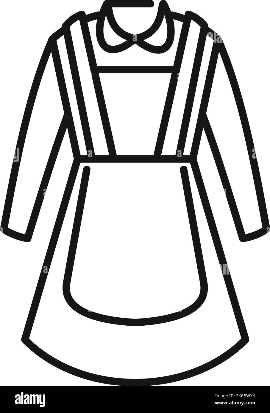 Suit dress icon outline vector. Fashion back. School uniform Stock Vector