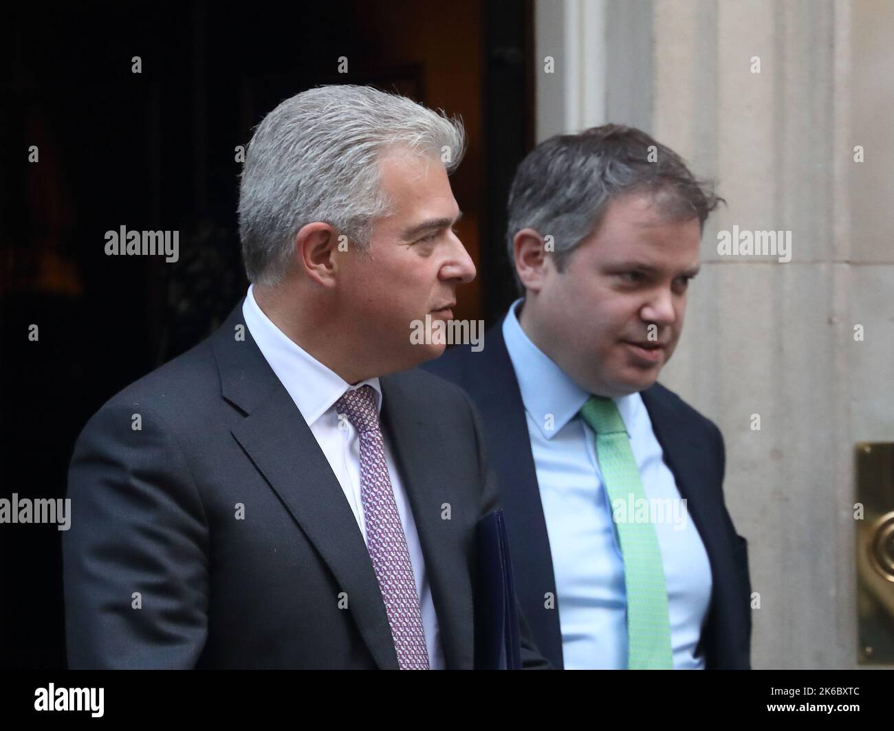 London, UK, 11th October 2022. Justice Secretary Brandon Lewis leaves Downing Street No 10 for the weekly Cabinet Meeting. Stock Photo