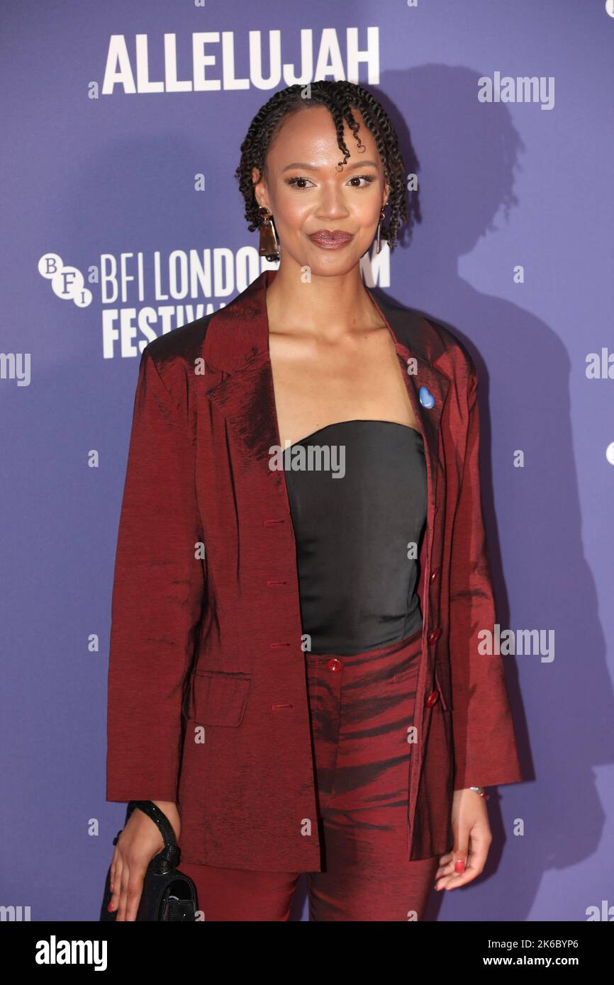 Jesse Akele attends 'Allelujah' special presentation at the 66th BFI London Film Festival Stock Photo