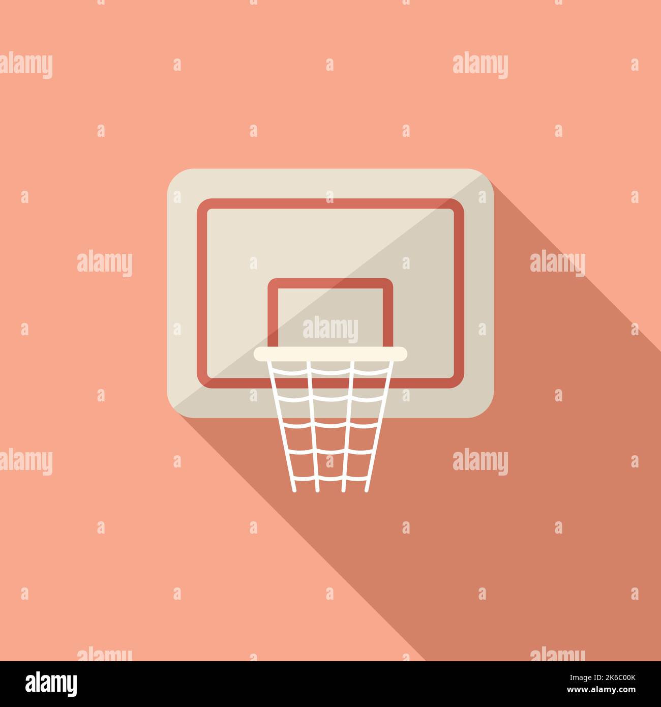 Basketball board icon flat vector. School sport. Gym room Stock Vector