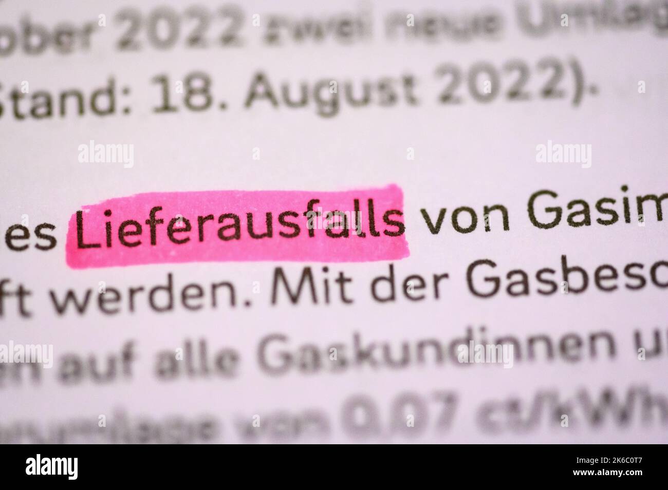 Hamburg, Germany. 26th Sep, 2022. The word 