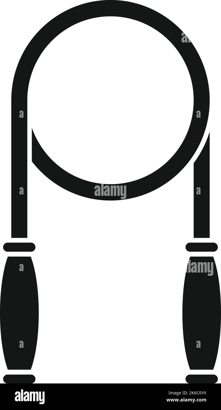 Jump rope icon simple vector. Sport school. Gym hall Stock Vector Image ...