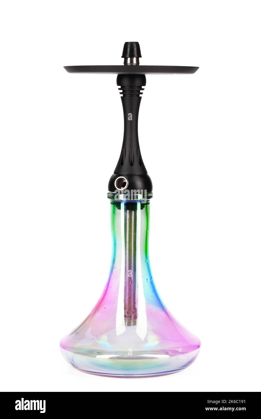 Modern hookah isolated on white background. Stock Photo