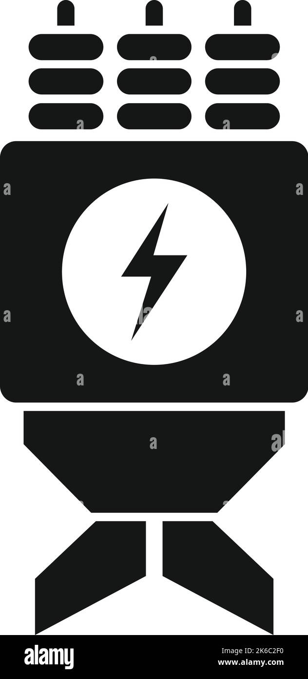 Hydro energy icon simple vector. Power plant. Station turbine Stock ...