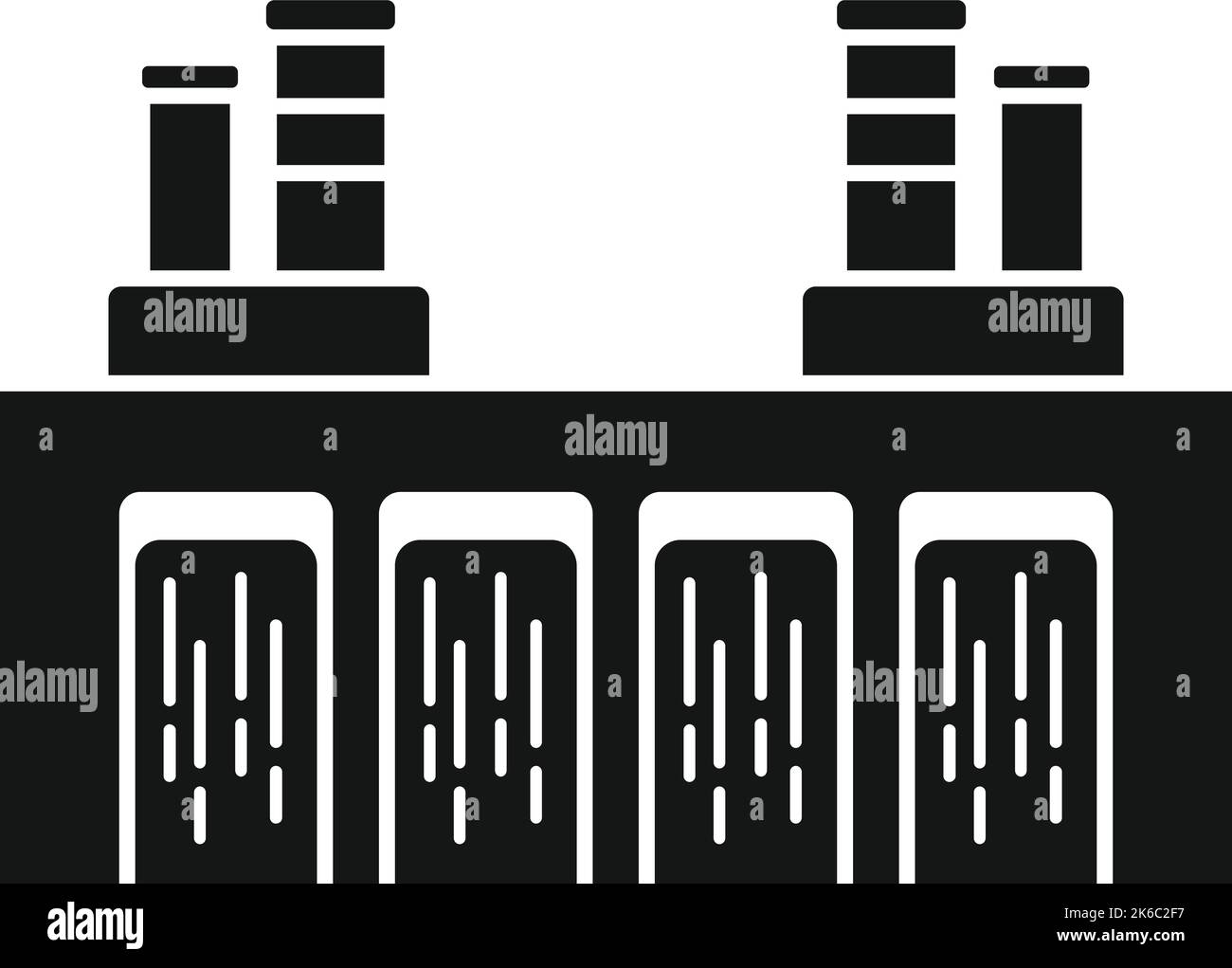 Hydro power icon simple vector. Water plant. Energy station Stock ...