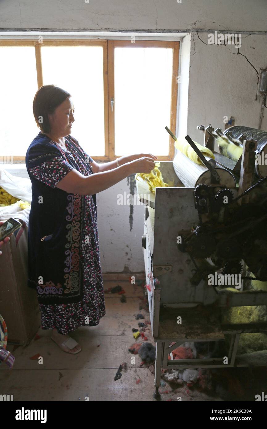 Producing materials needed for a traditional yurt,