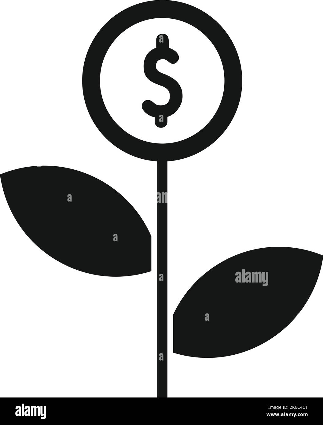 Plant money grow icon simple vector. Eco recycle. Leaf life Stock