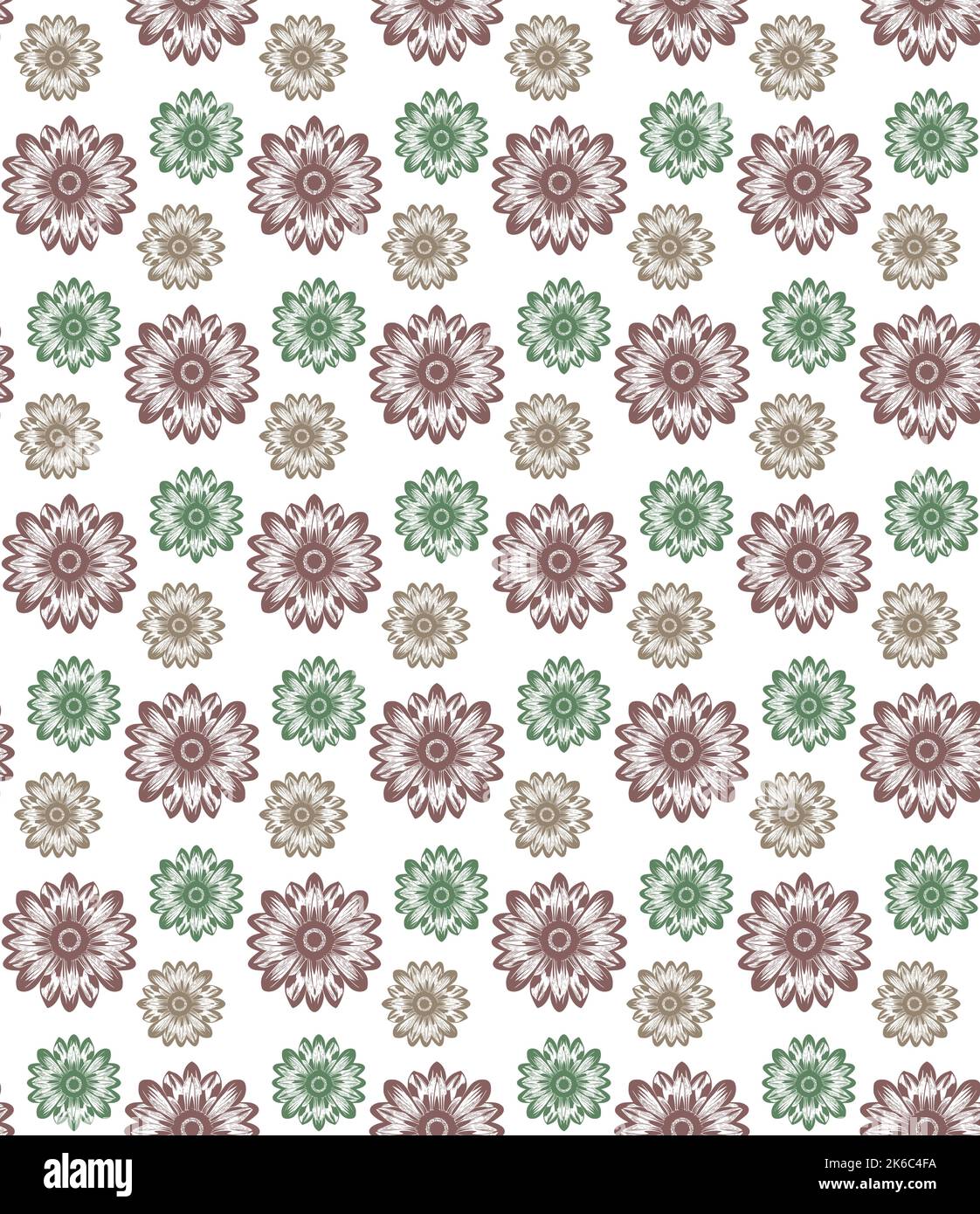 Pattern Saturation Design Examples Seamless vector line art pattern made of blooming flowers, low ...