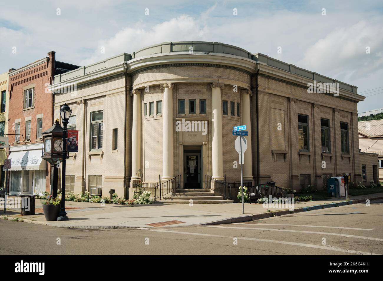 Historic architecture in downtown, Wellsville, New York Stock Photo Alamy