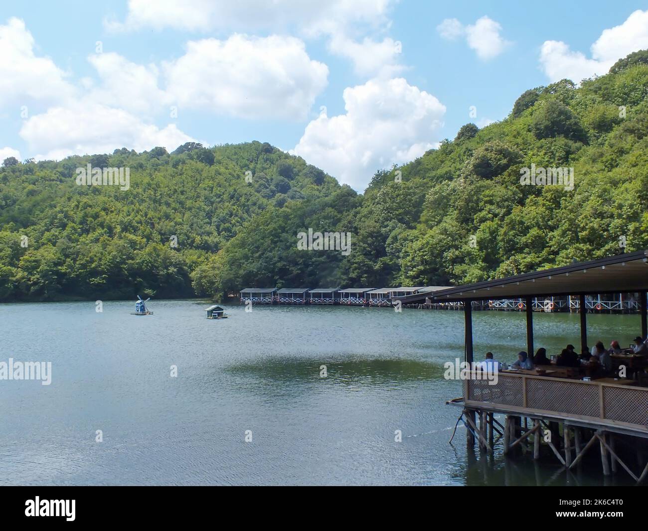 Sakligol, Hidden lake in Sile district of Istanbul Province, Turkey. Peaceful natural lakeside view. Stock Photo