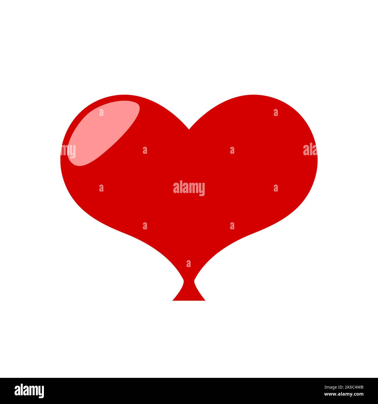Heart Shaped Red Balloon Icon. Vector Image Stock Vector Image & Art ...