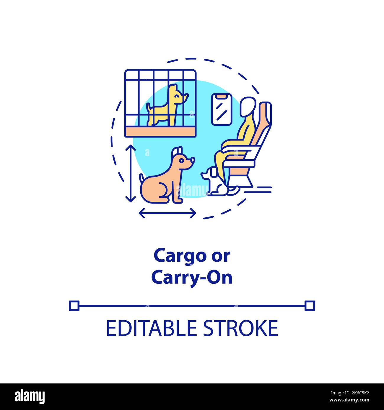 Air flights with pets concept icon Stock Vector Image & Art Alamy