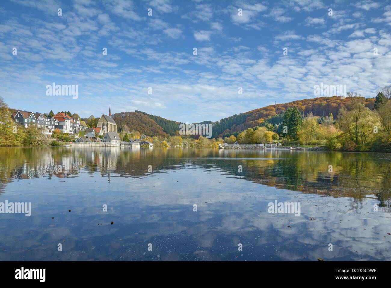 Beyenburger Stausee Reservoir,Wuppertal,Bergisches Land,North Rhine- Westphalia,Germany Stock Photo