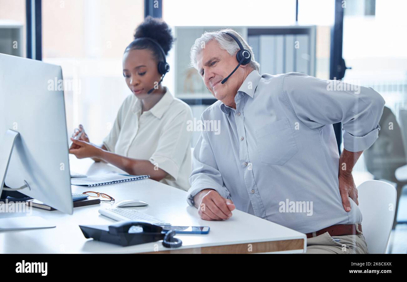 Call centre worker back hi-res stock photography and images - Alamy