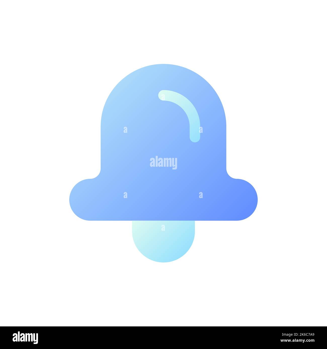 Bell pixel perfect flat gradient two-color ui icon Stock Vector