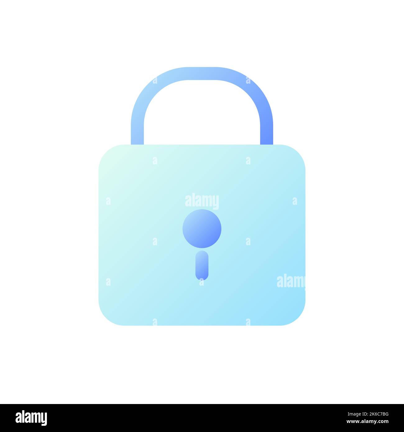 Padlock pixel perfect flat gradient two-color ui icon Stock Vector