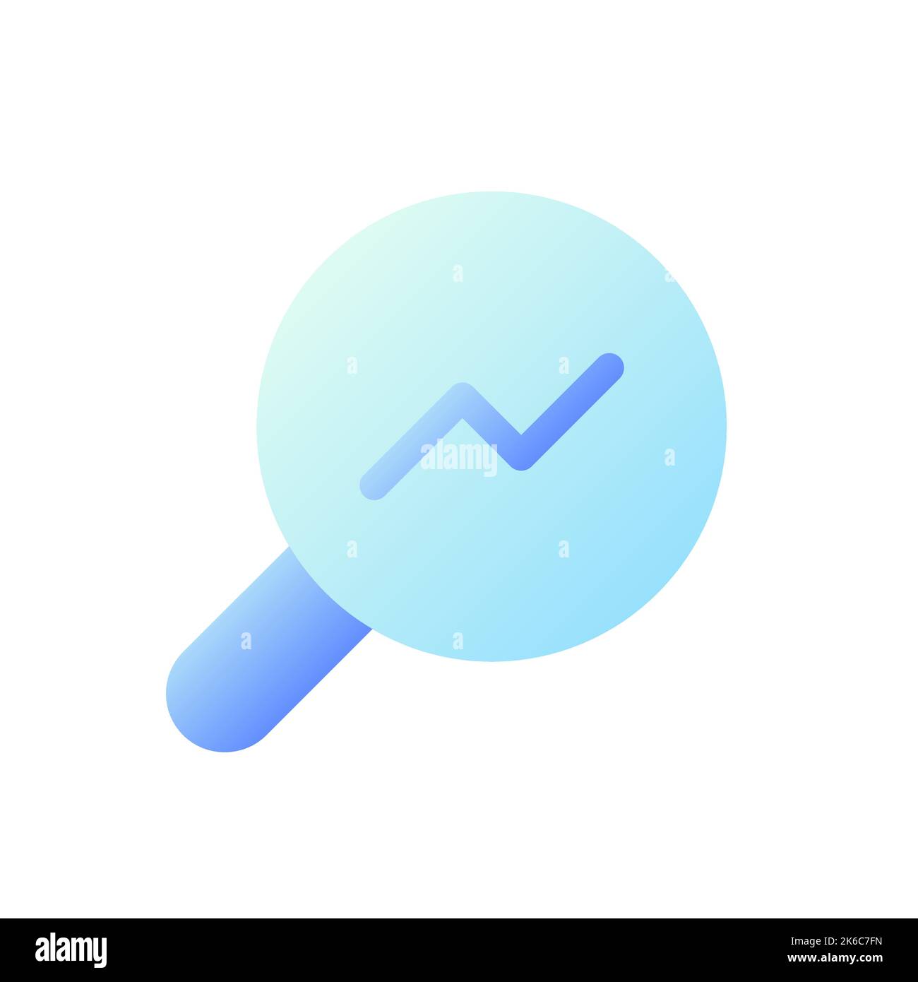 Analytic tool pixel perfect flat gradient two-color ui icon Stock Vector