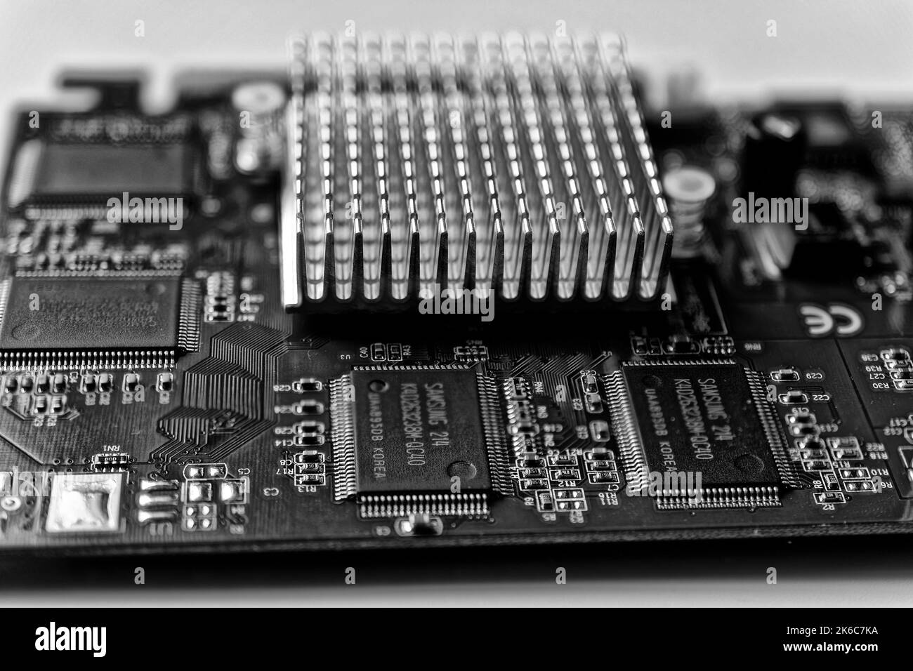 Photo computer, hardware, accessories, processor, motherboard Stock